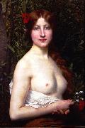 Jules Joseph Lefebvre Half Length Demi Nude Germany oil painting artist